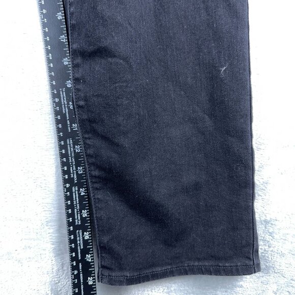 Old Navy Straight Cropped Jeans Wow Loose High Rise Womens Black Size 12 - Picture 10 of 12